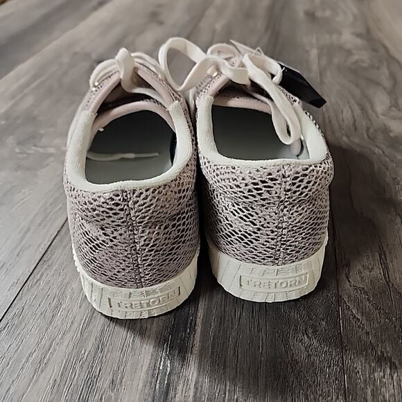 NEW Tretorn Womens 8.5 Diamond Back Nylite Plus Snakeskin Leather Lace Up - Picture 3 of 8